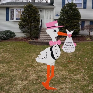 Baby Girl Lawn Announcement Wayne, NJ North Jersey Storks 973-907-0626