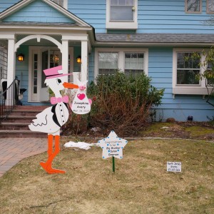 Girl Stork Sign Rental  Montclair, NJ ~North Jersey Storks  973-907-0626